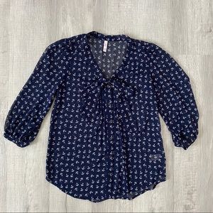 xhilaration Anchor Printed Blouse